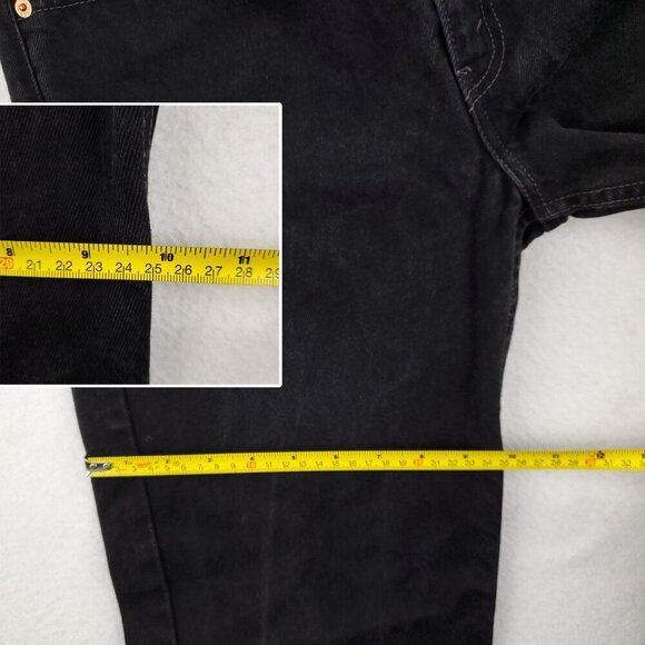 Levi's Vintage 505 Jeans 90s Black Regular Straight Leg Men's "31x30" Real 30x30 - Picture 8 of 11
